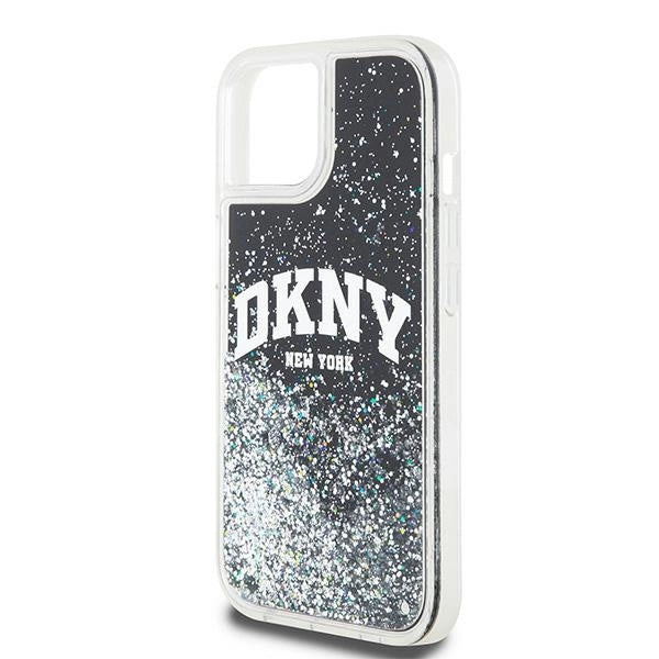 Etui DKNY Liquid Glitter Big Logo na iPhone 14 / 15 / 13 - czarne – zdjęcie 2