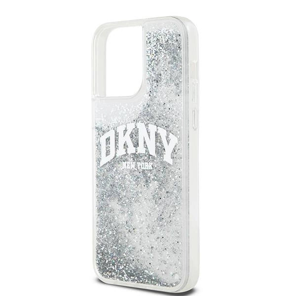 Etui DKNY Liquid Glitter Big Logo na iPhone 15 Pro - białe – zdjęcie 2