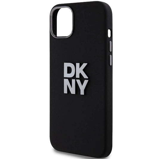 Etui DKNY Liquid Silicone Metal Logo na iPhone 15 Plus / 14 Plus - czarne