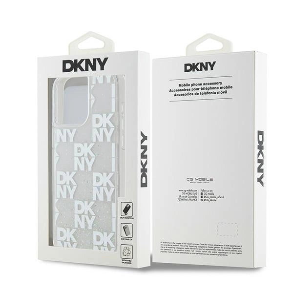 Etui DKNY Liquid Glitter Multilogo na iPhone 15 Pro Max - białe – zdjęcie 8