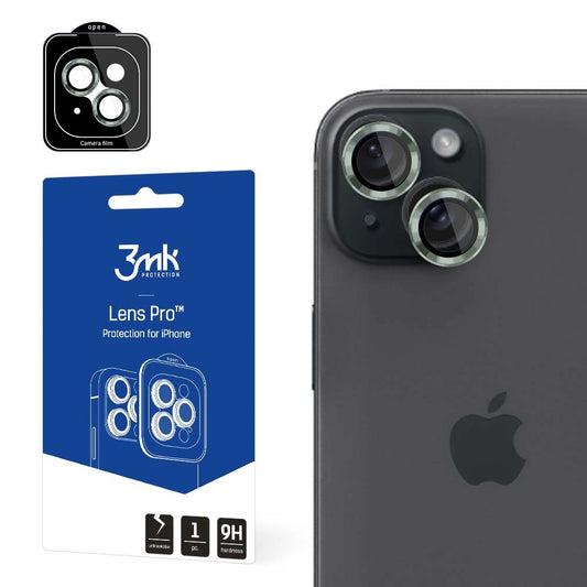 Osłona aparatu 3mk Lens Protection Pro na iPhone 15 Plus - zielona