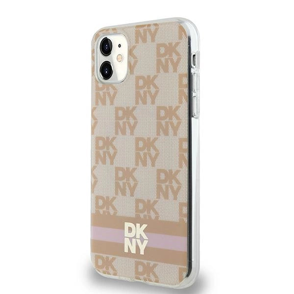 Etui DKNY IML Checkered Mono Pattern & Printed na iPhone 11 / Xr - różowe – zdjęcie 2
