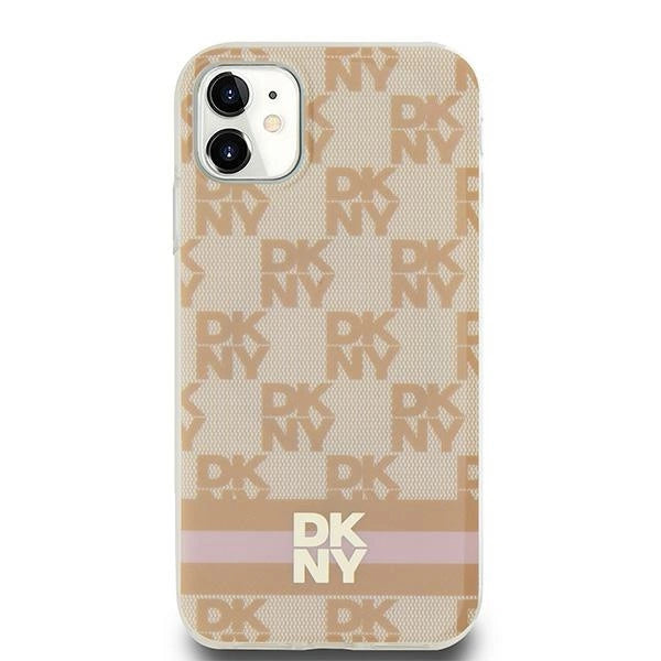 Etui DKNY IML Checkered Mono Pattern & Printed na iPhone 11 / Xr - różowe – zdjęcie 3