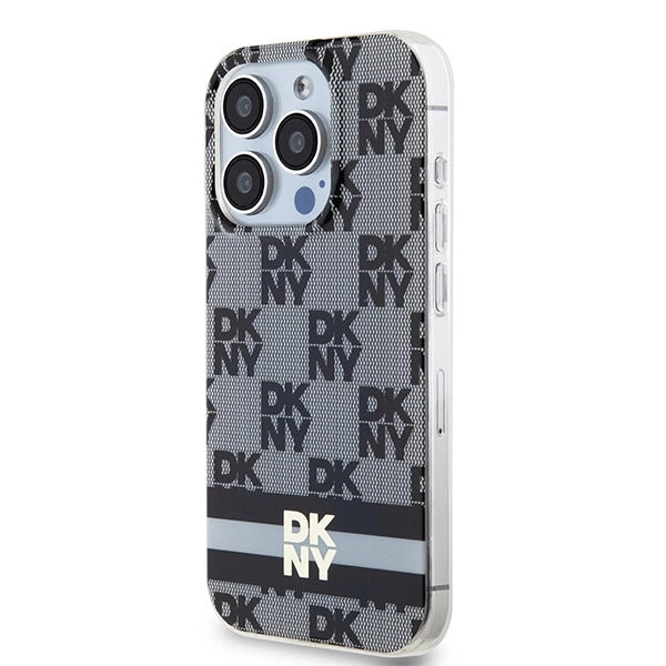 Etui DKNY IML Checkered Mono Pattern & na iPhone 13 Pro Max - czarne – zdjęcie 2