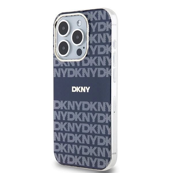 Etui DKNY IML Mono & Stripe MagSafe na iPhone 15 Pro - niebieskie – zdjęcie 2