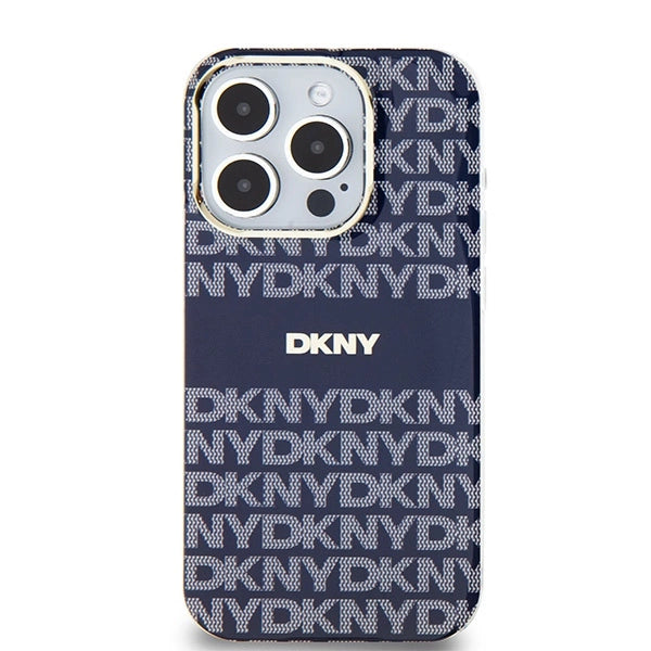 Etui DKNY IML Mono & Stripe MagSafe na iPhone 15 Pro - niebieskie – zdjęcie 3