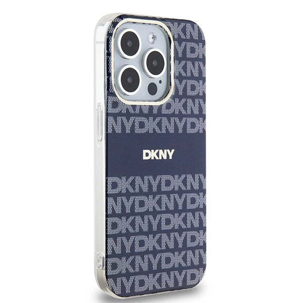 Etui DKNY IML Mono & Stripe MagSafe na iPhone 15 Pro - niebieskie – zdjęcie 4