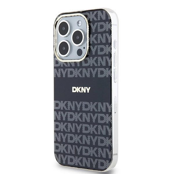 Etui DKNY IML Mono & Stripe MagSafe na iPhone 15 Pro Max - czarne – zdjęcie 2
