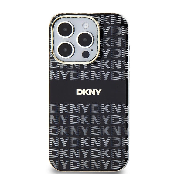 Etui DKNY IML Mono & Stripe MagSafe na iPhone 15 Pro Max - czarne – zdjęcie 3
