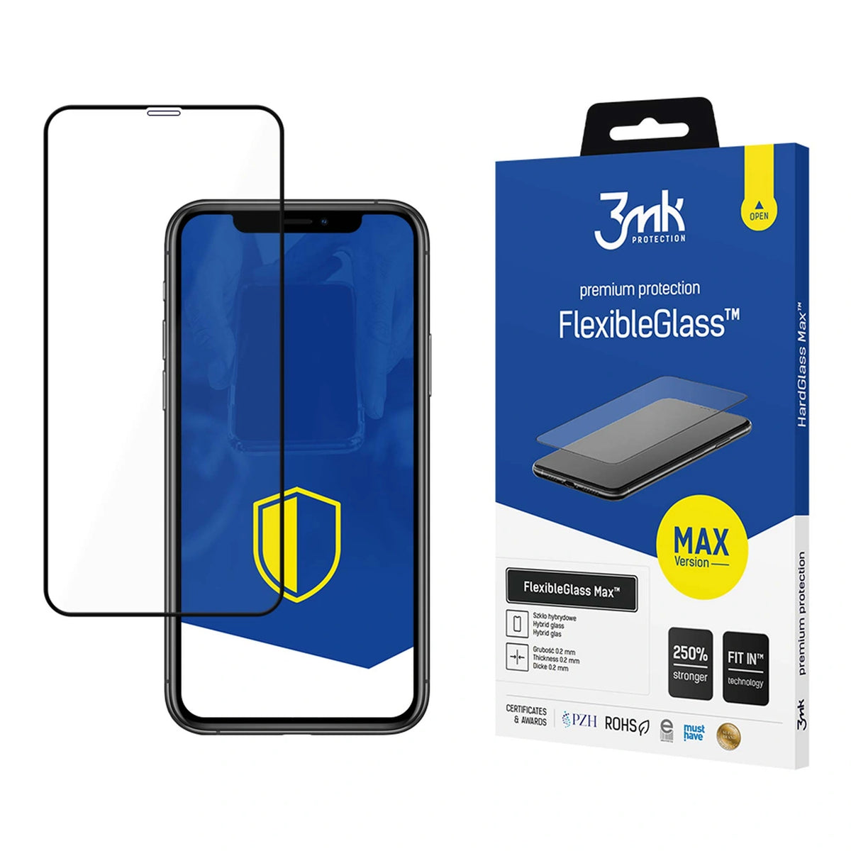 Szkło hybrydowe 3mk FlexibleGlass Max na iPhone 11