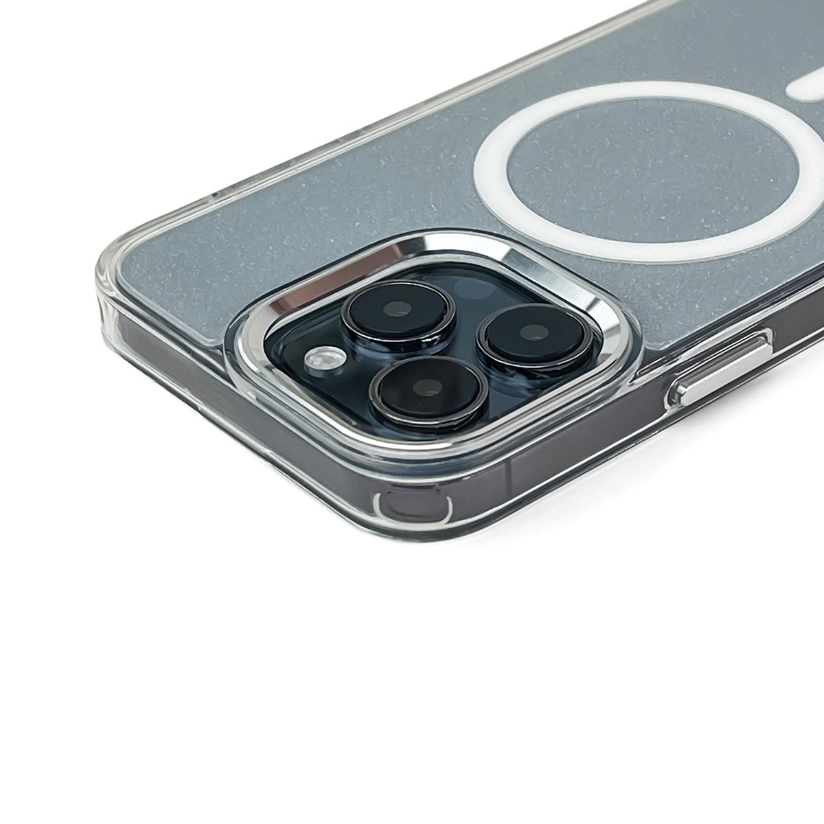 Etui Glitter Case MagSafe na iPhone 16 Pro - białe z brokatem – zdjęcie 3
