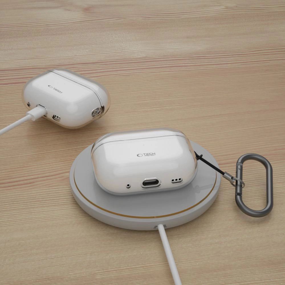 Etui Tech-Protect FlexAir na Apple AirPods Pro 1 / 2 - przezroczyste – zdjęcie 3