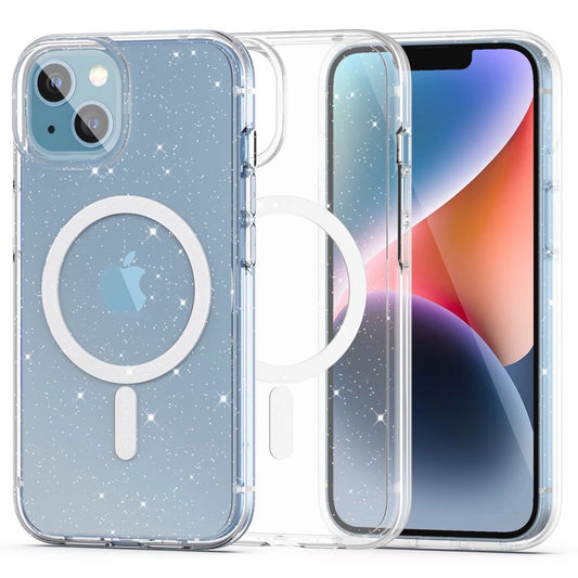Etui Tech-Protect FlexAir na iPhone 13 / 14 - przezroczysto-brokatowe