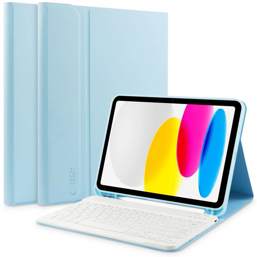 Etui Tech-Protect SC Pen + Keyboard z na iPad 10.9" 2022 - jasnoniebieskie
