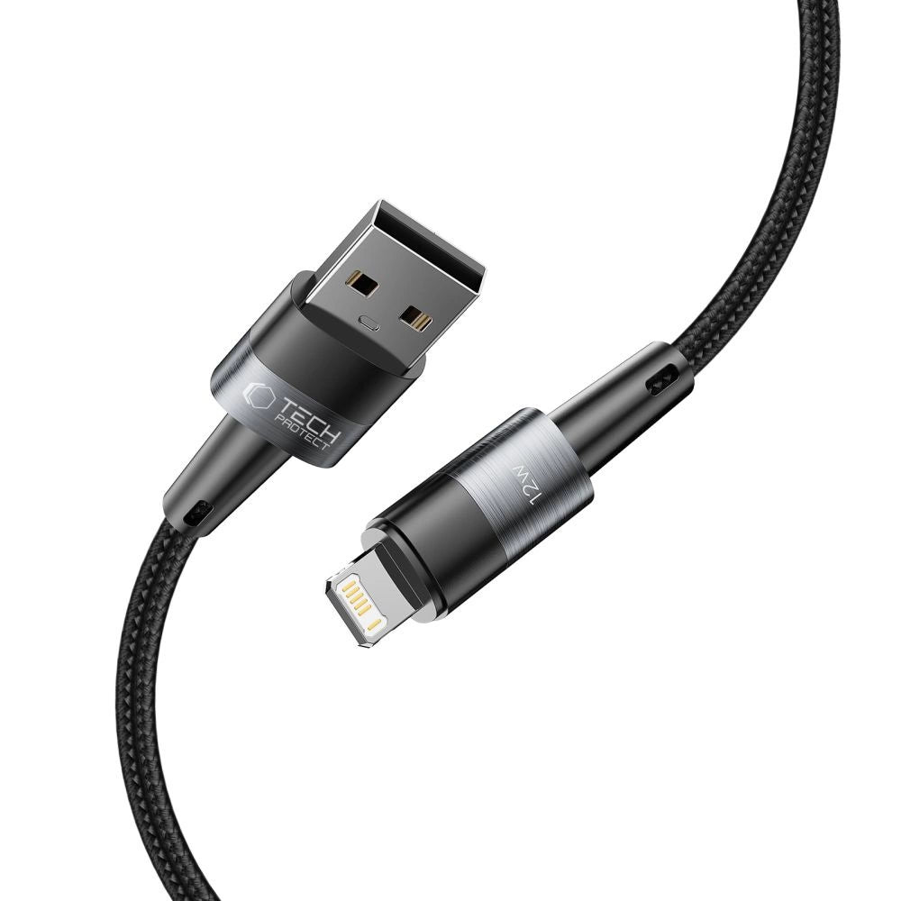 Kabel Tech-Protect UltraBoost Lightning / Lightning 12W 2.4A 1m - szary – zdjęcie 2