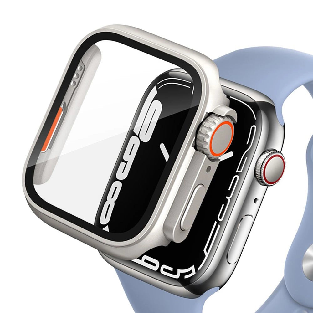 Etui Tech-Protect Defense360 na Apple Watch 44mm - tytanowo-pomarańczowe