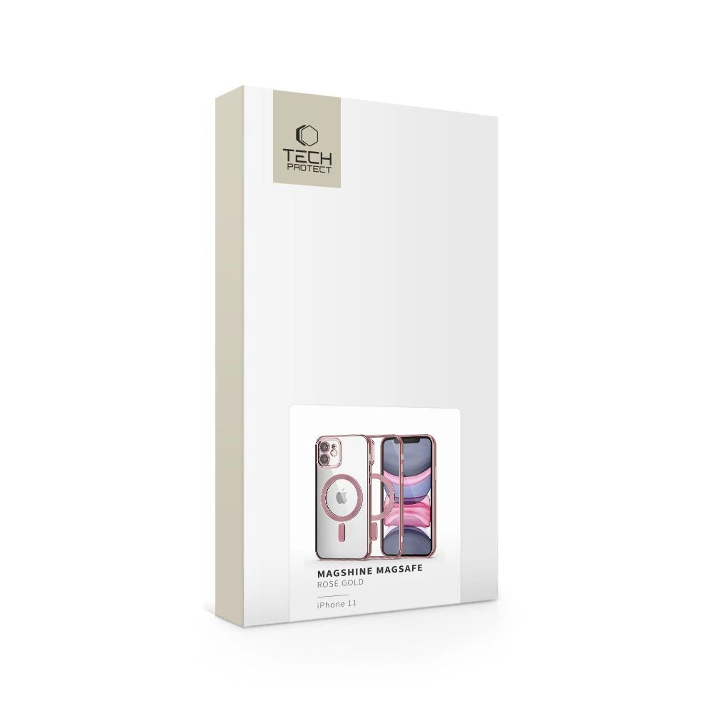 Etui Tech-Protect MagShine Line MagSafe na iPhone 11 - różowe – zdjęcie 6