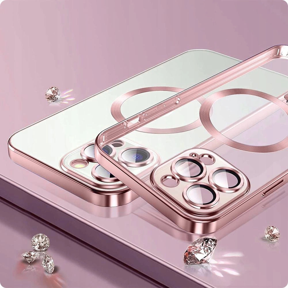 Etui Tech-Protect MagShine Line MagSafe na iPhone 13 - różowe – zdjęcie 2
