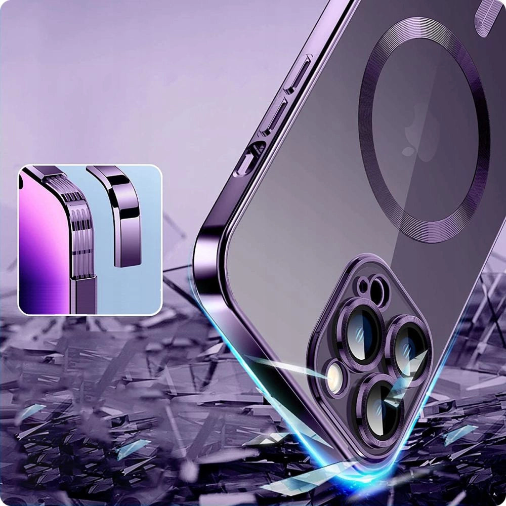 Etui Tech-Protect MagShine Line MagSafe na iPhone 13 - różowe – zdjęcie 4