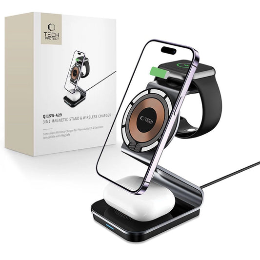 Ładowarka Tech-Protect na smartfon / Apple Watch / AirPods - czarna