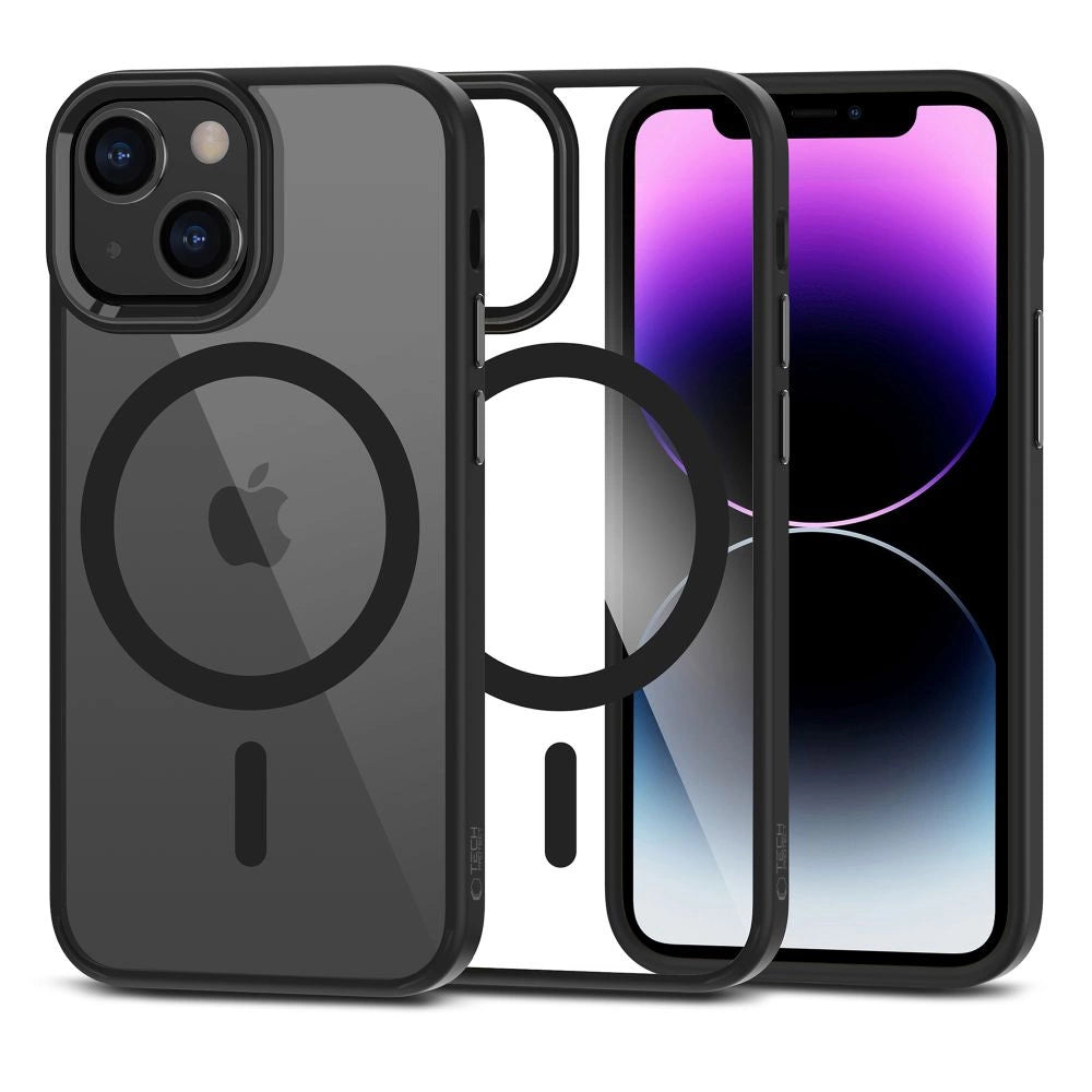 Etui Tech-Protect na iPhone 12 mini / 13 mini - przezroczysto-czarny