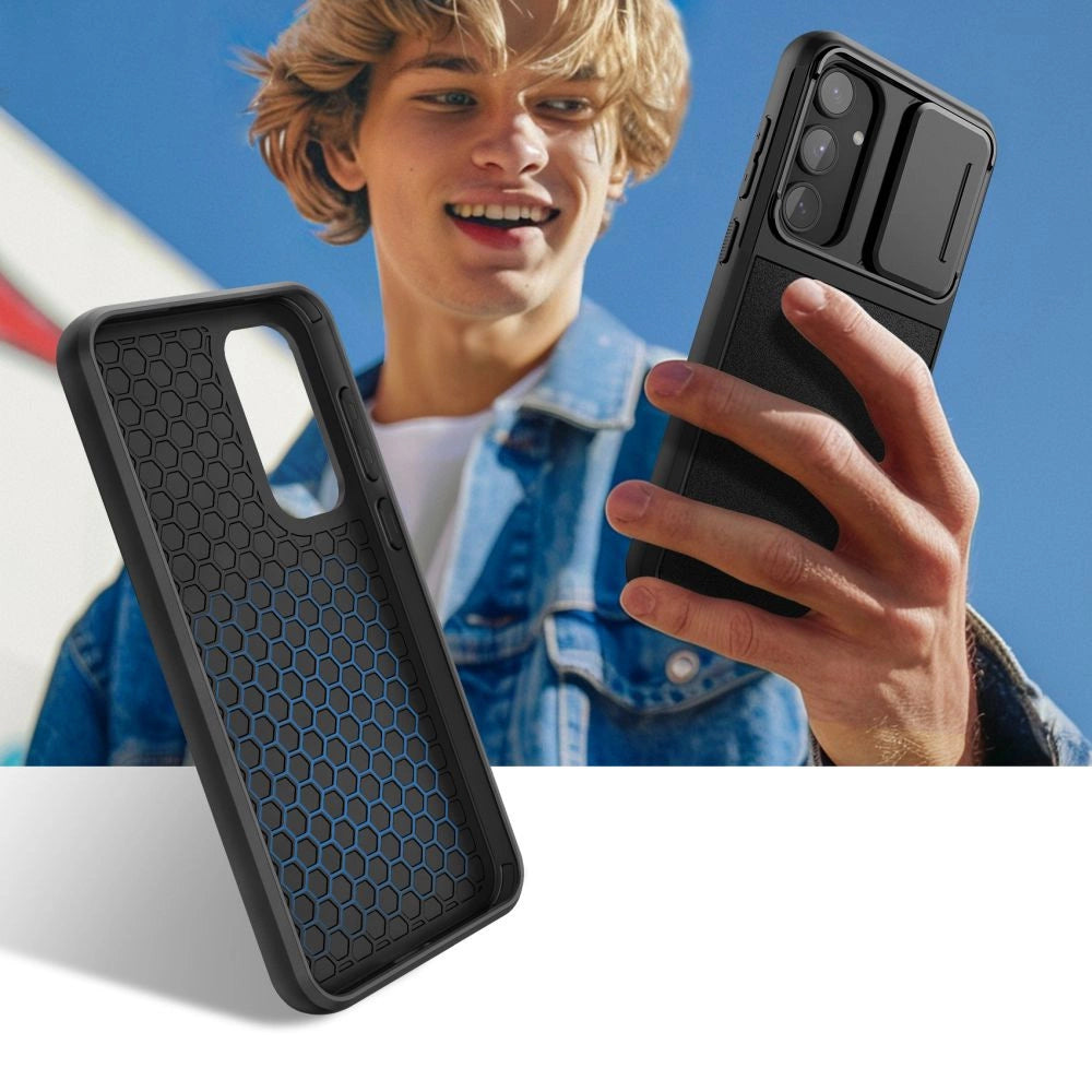 Etui Tech-Protect Velar Cam+ na Samsung Galaxy A55 5G - czarne – zdjęcie 3