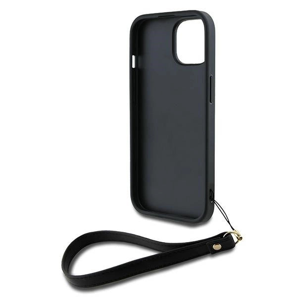 Etui DKNY Wrist Strap Stock Logo na iPhone 15 Plus - czarne – zdjęcie 4