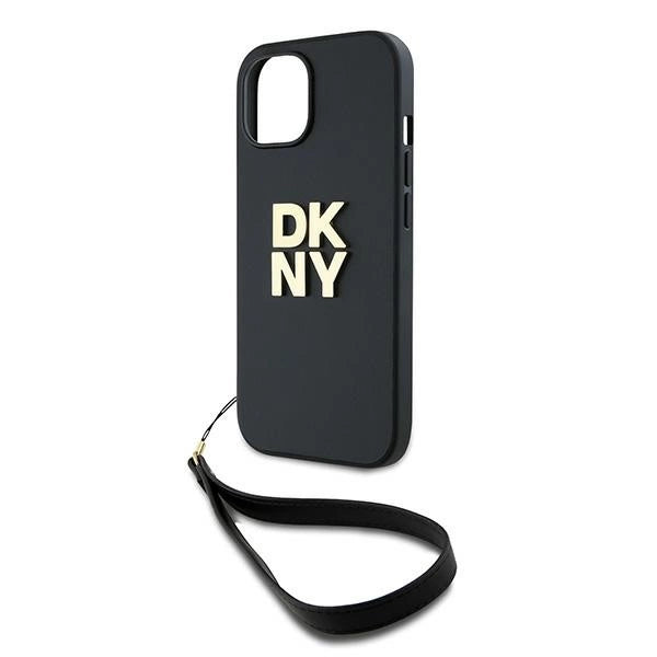 Etui DKNY Wrist Strap Stock Logo na iPhone 15 Plus - czarne – zdjęcie 5