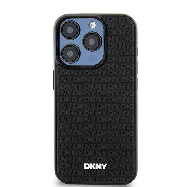 Etui DKNY 3D Rubber Repeat Pattern na iPhone 15 Pro Max - czarne – zdjęcie 3