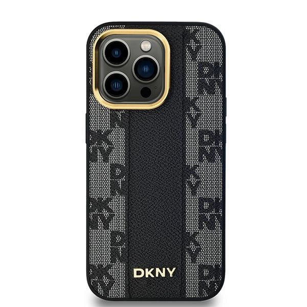 Etui DKNY Leather Checkered Mono Pattern na iPhone 13 Pro Max - czarne – zdjęcie 3
