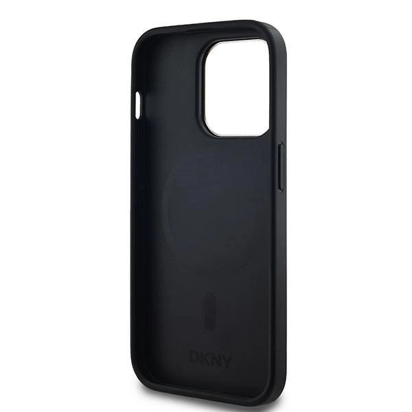 Etui DKNY Leather Checkered Mono Pattern na iPhone 13 Pro Max - czarne – zdjęcie 7