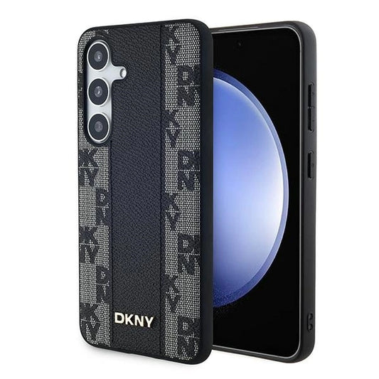 Etui DKNY Leather Checkered Mono Pattern na Samsung Galaxy S24 - czarne