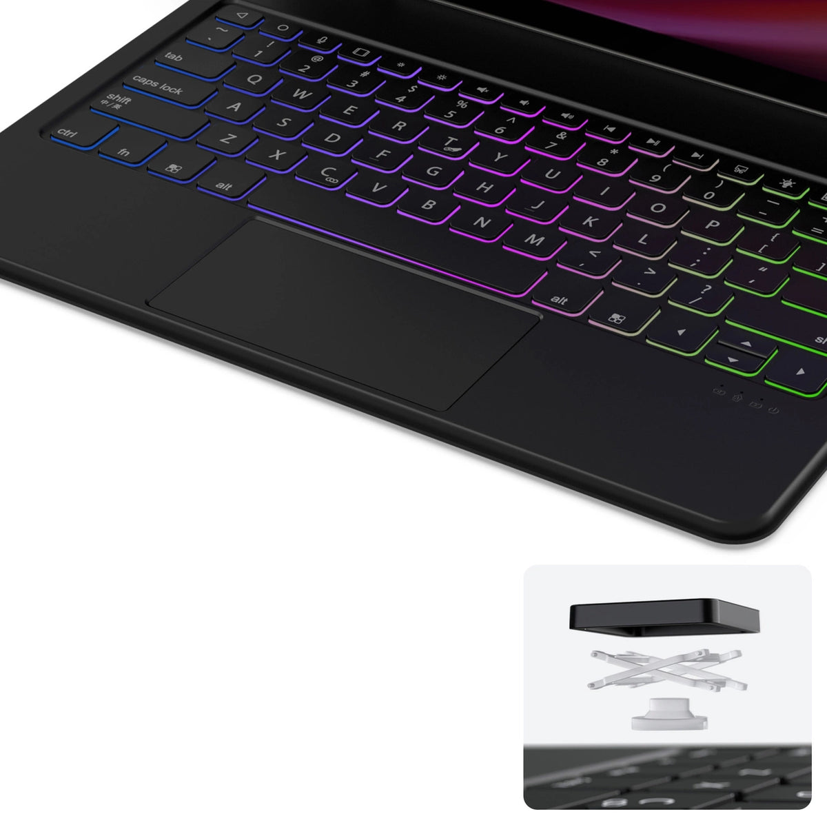 Etui Dux Ducis Keyboard (MK na Samsung Galaxy Tab S9+ / S8+ / S7+ - czarna – zdjęcie 11