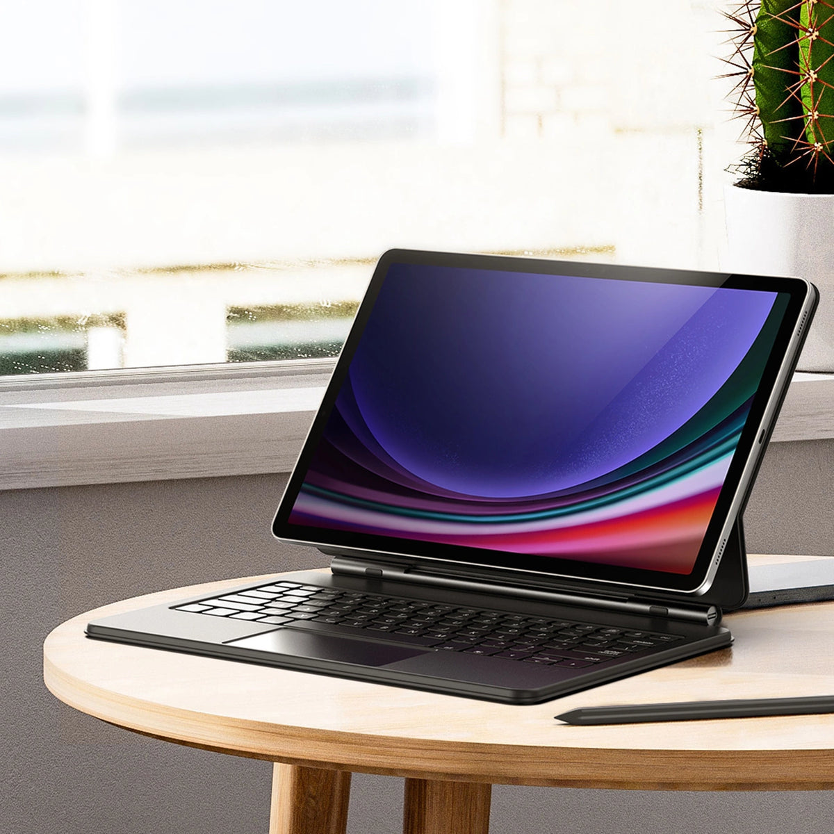 Etui Dux Ducis Keyboard (MK na Samsung Galaxy Tab S9+ / S8+ / S7+ - czarna – zdjęcie 3