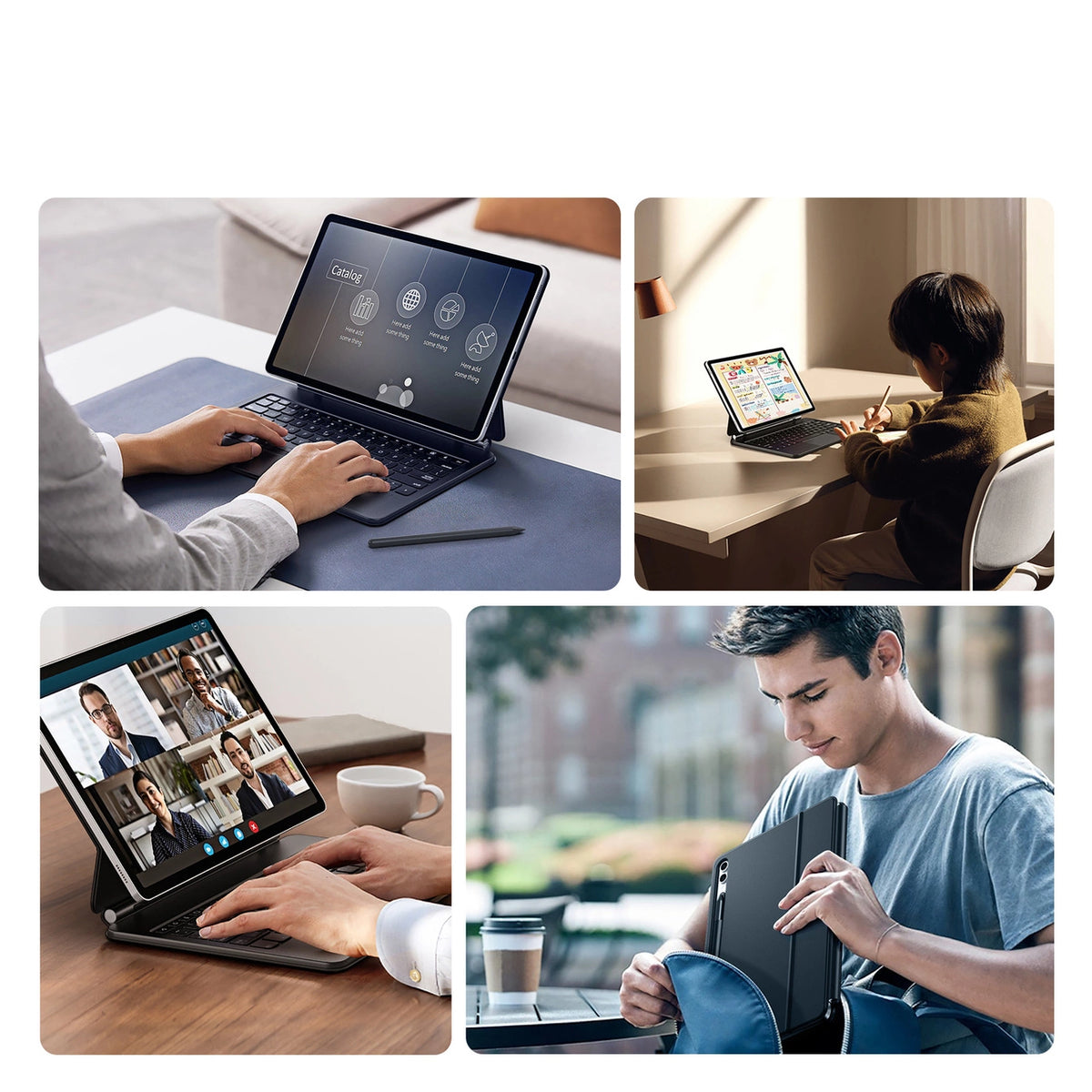 Etui Dux Ducis Keyboard (MK na Samsung Galaxy Tab S9+ / S8+ / S7+ - czarna – zdjęcie 6