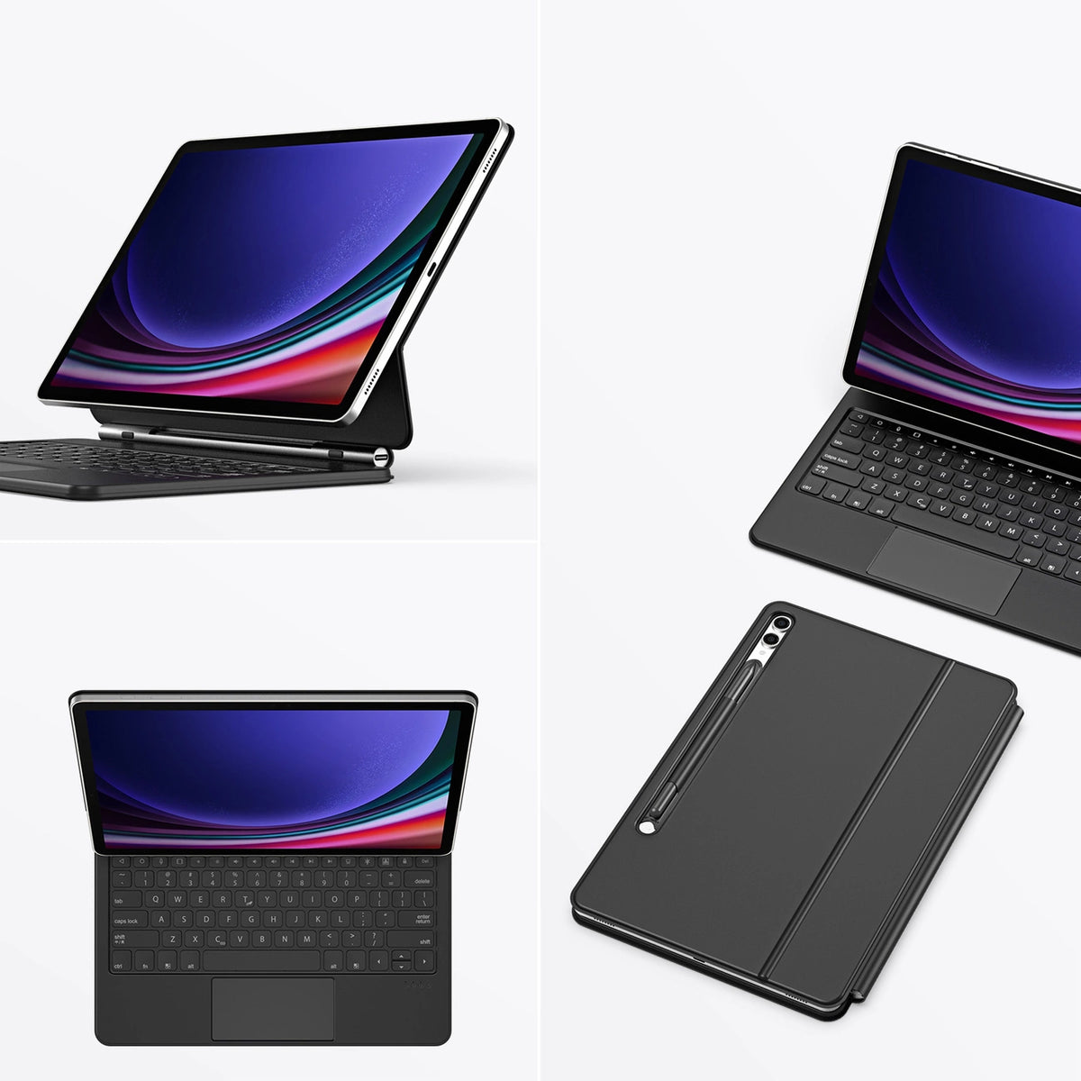 Etui Dux Ducis Keyboard (MK na Samsung Galaxy Tab S9+ / S8+ / S7+ - czarna – zdjęcie 7