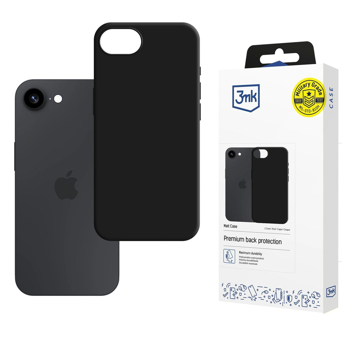 Etui 3mk Matt Case na Apple iPhone 16e / SE 4 - czarne