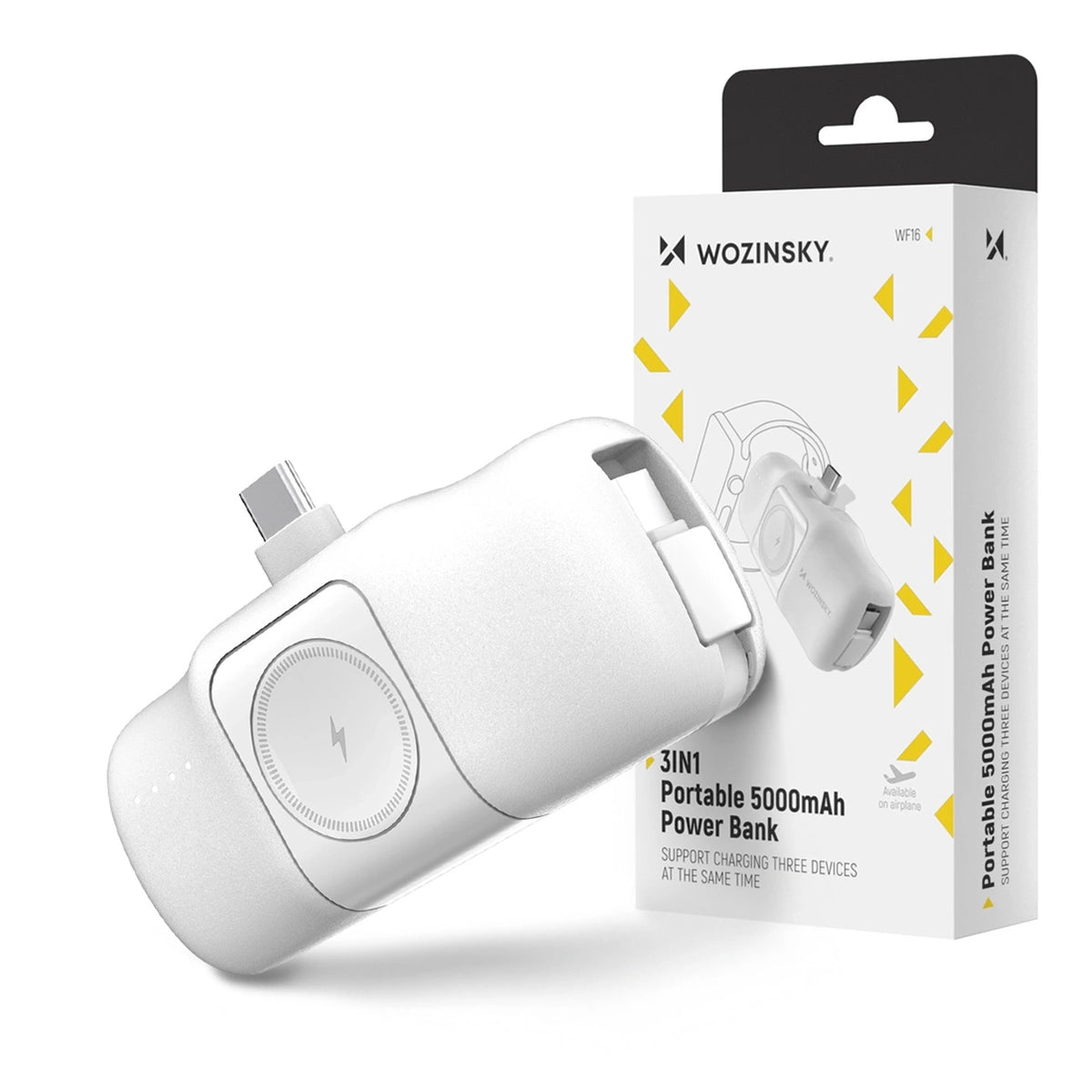 Mini powerbank Wozinsky WF16-YCS 5000mAh 15W USB-C do Apple Watch - biały – zdjęcie 14