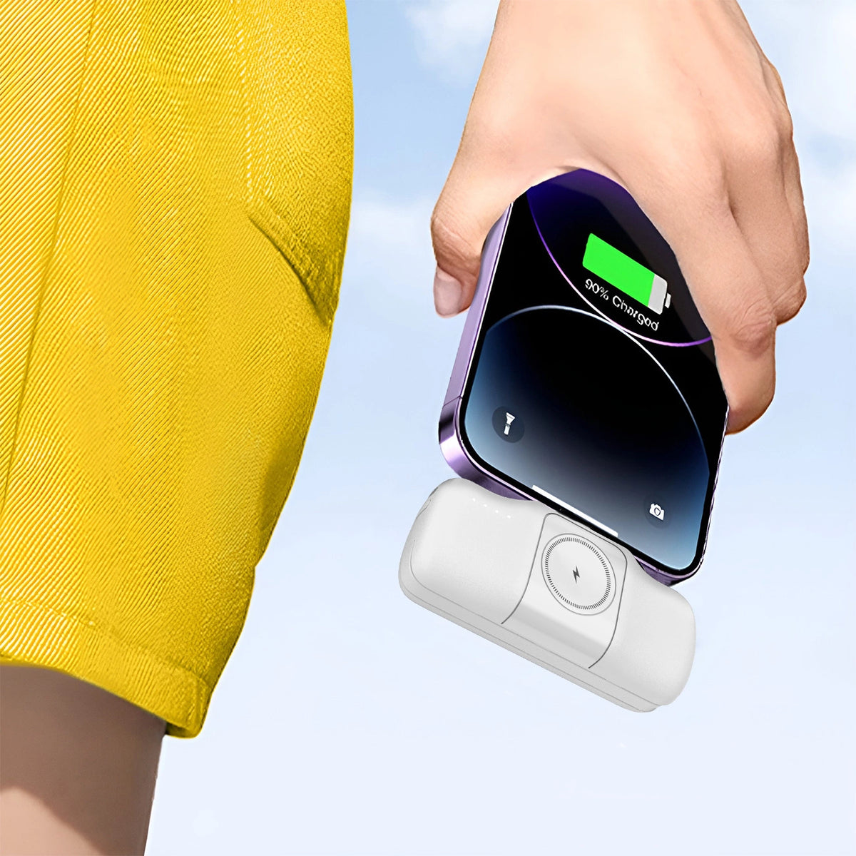 Mini powerbank Wozinsky WF16-YCS 5000mAh 15W USB-C do Apple Watch - biały – zdjęcie 9