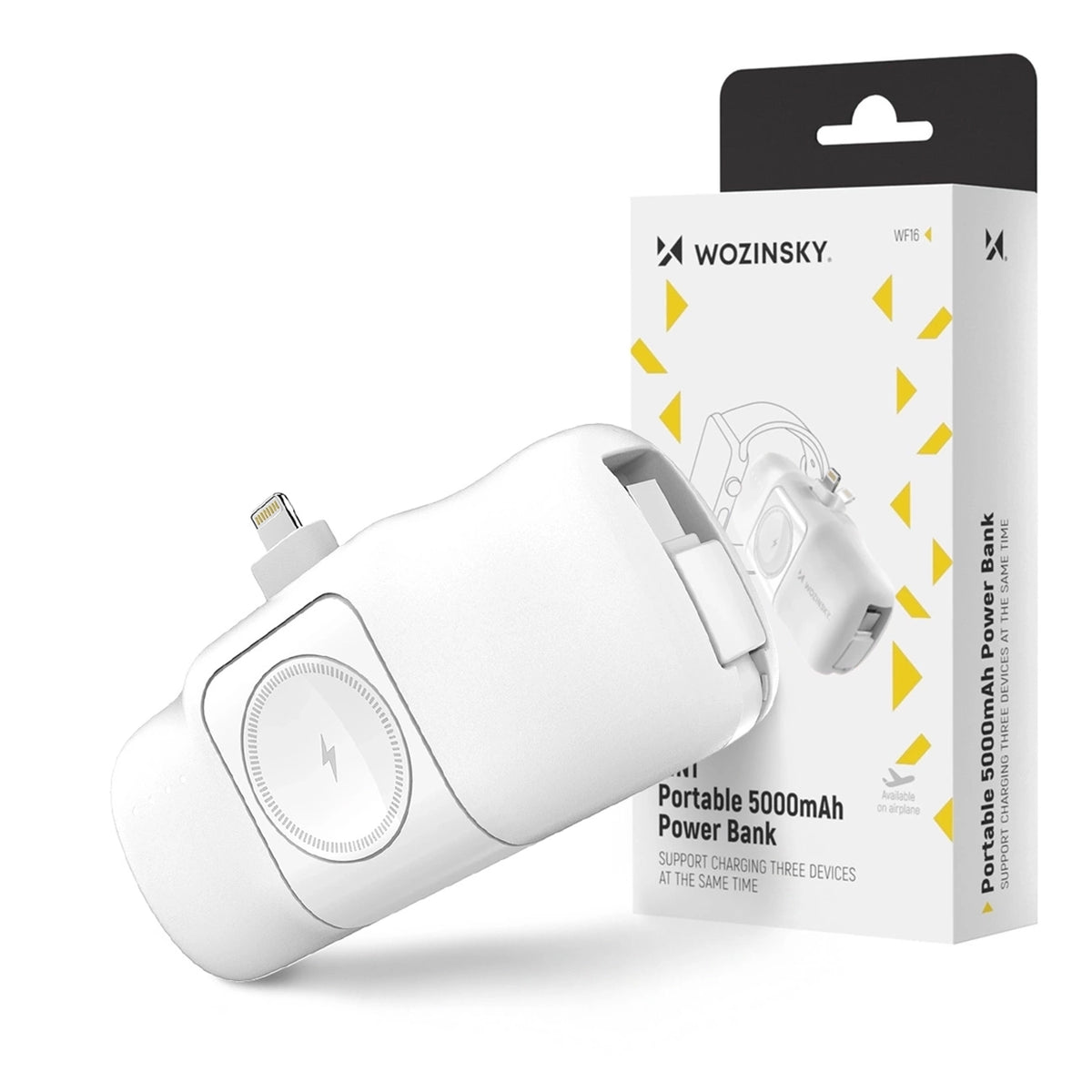 Mini powerbank Wozinsky WF16-YLS 5000mAh 15W do Apple Watch - biały