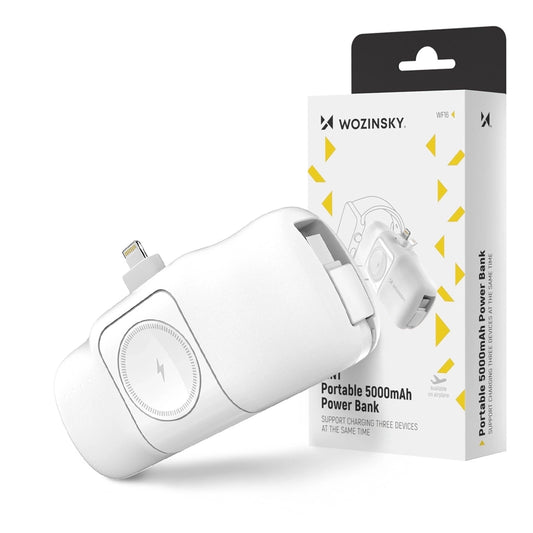 Mini powerbank Wozinsky WF16-YLS 5000mAh 15W do Apple Watch - biały