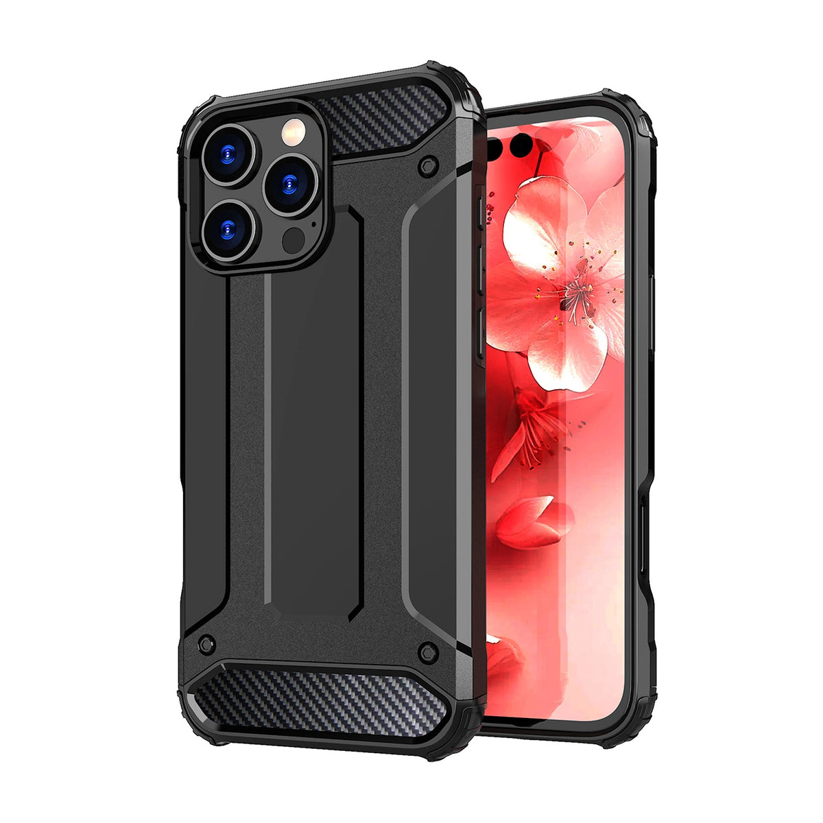Etui Hybrid Armor pancerne na iPhone 16 Pro Max - czarne – zdjęcie 2