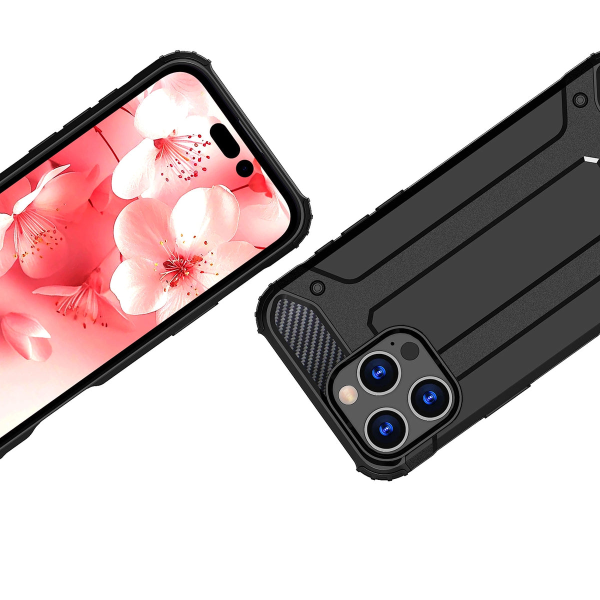 Etui Hybrid Armor pancerne na iPhone 16 Pro Max - czarne – zdjęcie 3