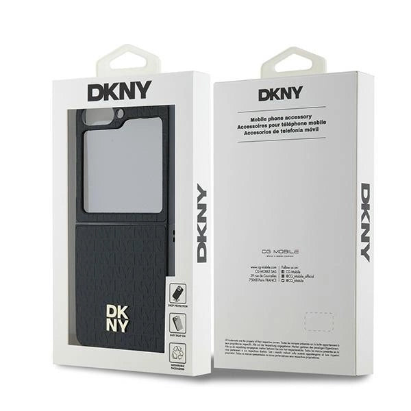 Etui DKNY Repeat Pattern Stack Logo na Samsung Galaxy Z Flip6 - czarne – zdjęcie 8