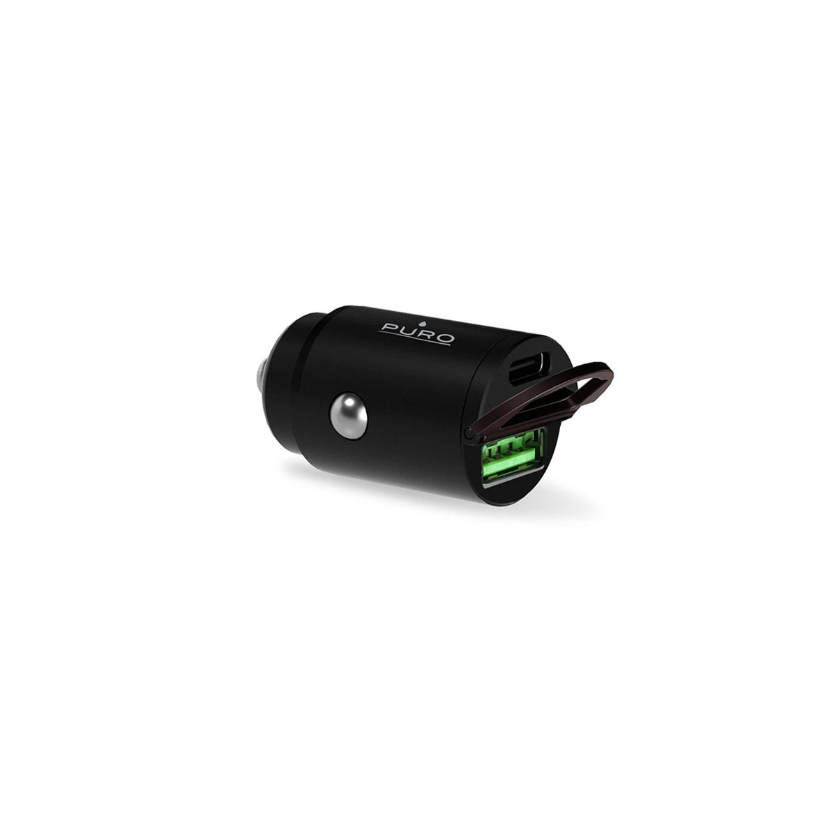 Ładowarka samochodowa Puro Mini 30W Power Delivery USB-C USB-A - czarna – zdjęcie 2