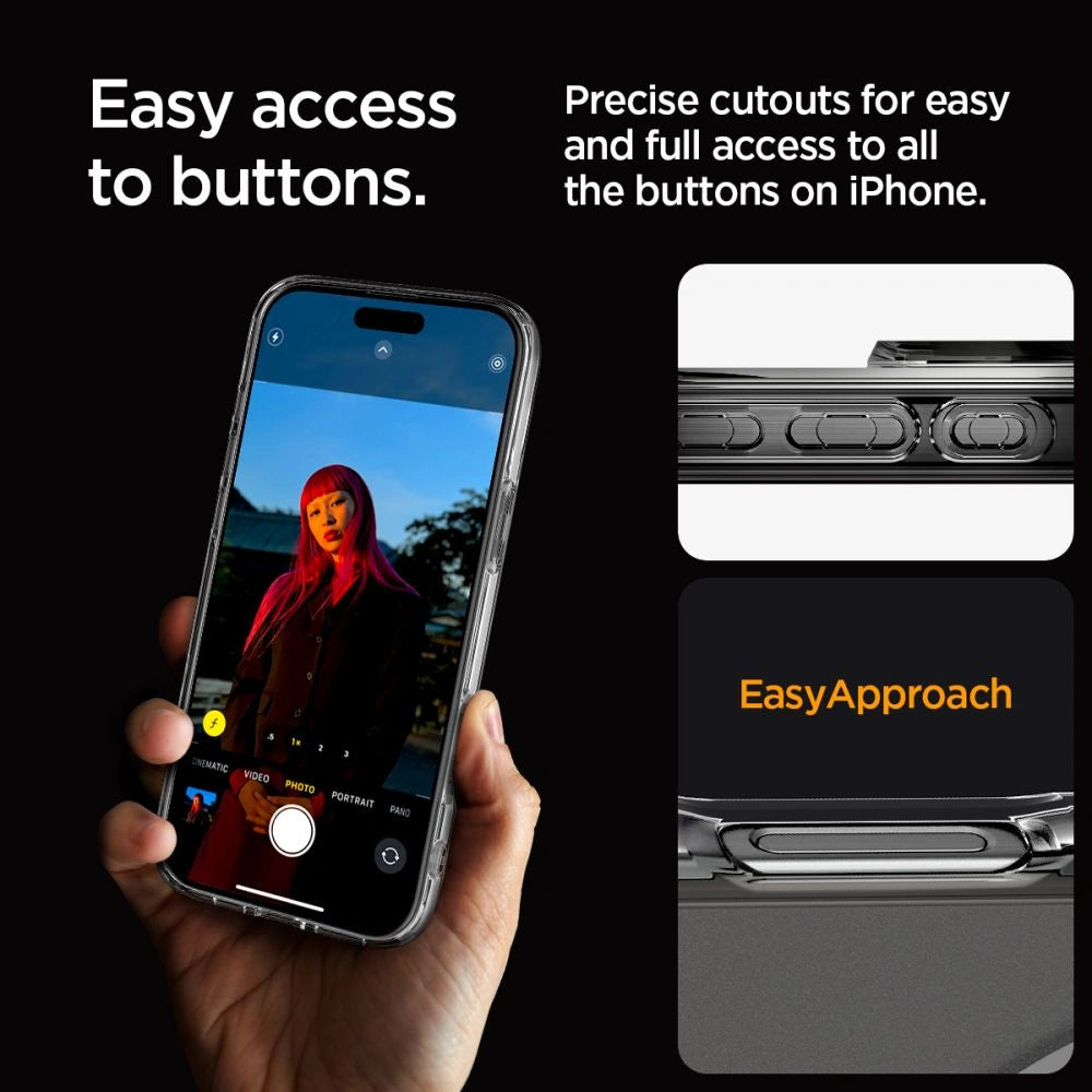 Etui Spigen Ultra Hybrid Mag z MagSafe na iPhone 16 Pro - przezroczyste – zdjęcie 9