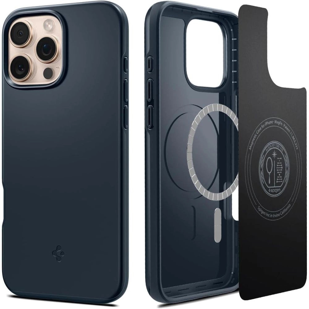 Etui Spigen Thin Fit MagSafe do na iPhone 16 Pro Max - ciemnoszare