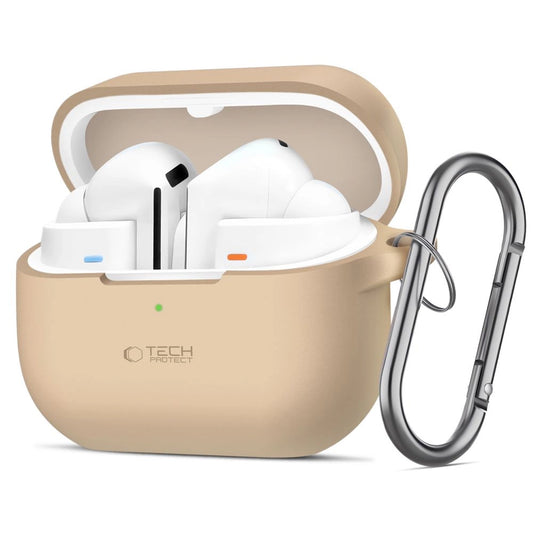 Etui Tech-Protect Silicone Hook na Samsung Galaxy Buds 3 / 3 Pro - brązowe