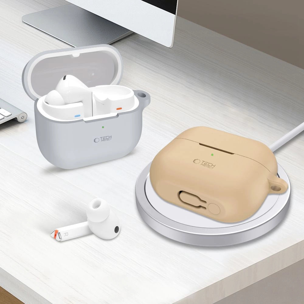 Etui Tech-Protect Silicone Hook na Samsung Galaxy Buds 3 / 3 Pro - brązowe – zdjęcie 4