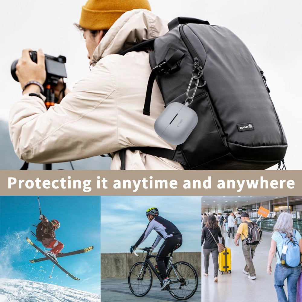 Etui Tech-Protect Silicone Hook na Samsung Galaxy Buds 3 / 3 Pro - brązowe – zdjęcie 5